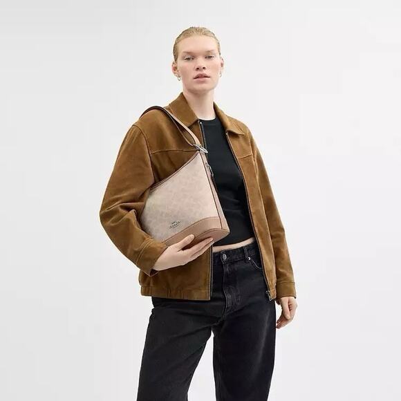 NWT Bundle Coach CBH20 Jude Duffle & CW778 Long Wallet Gold/Sand/Chalk - Picture 10 of 13